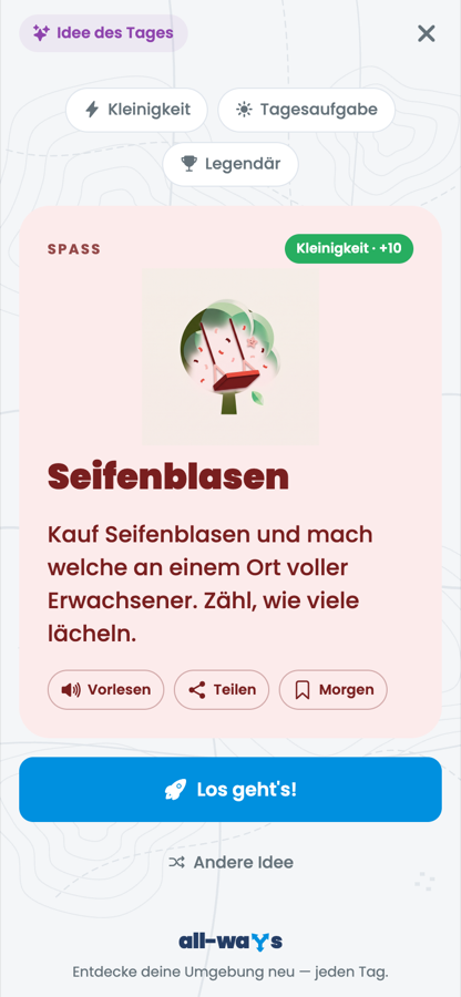 Idee des Tages
